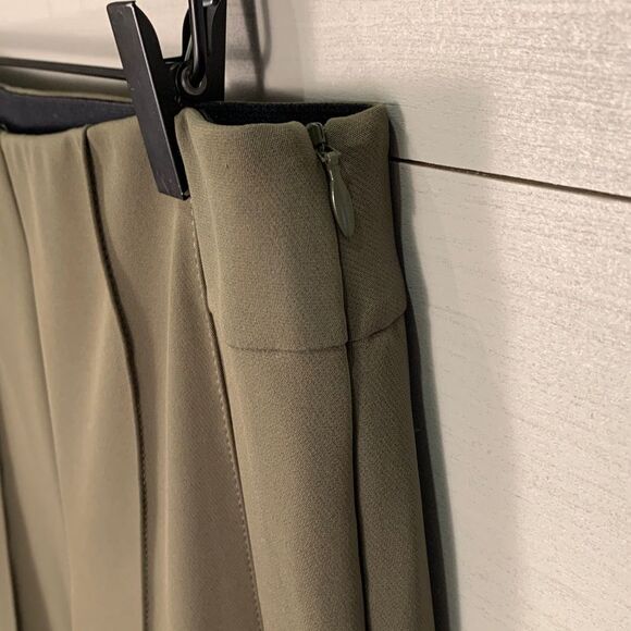Lafayette 148 Gramercy Pants olive green color size 14 office business casual - Picture 5 of 11